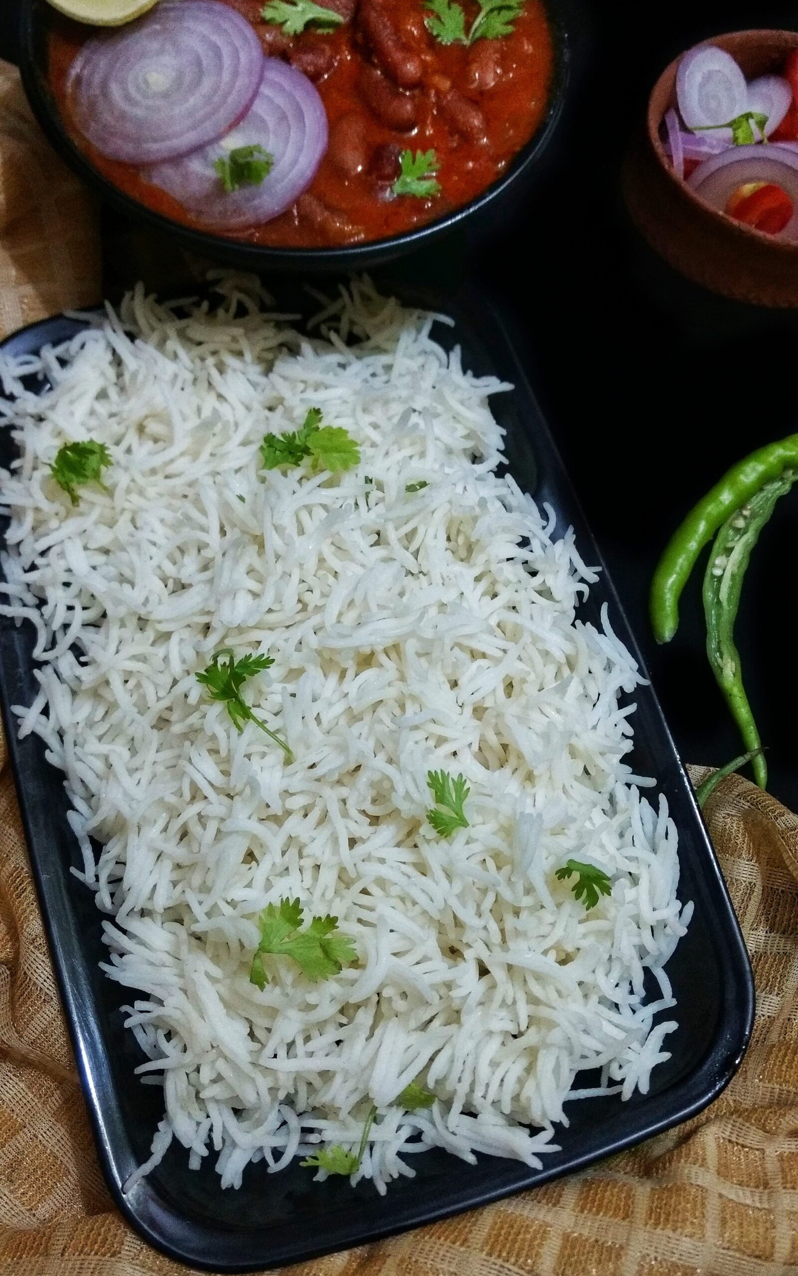 Basmati rice with rajma masala