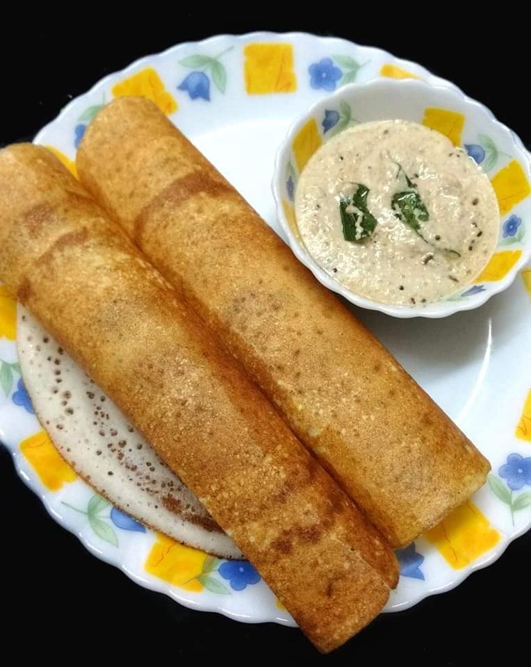 crisp and soft dosa with homemade dosa batter
