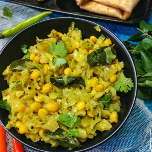 cabbage chana dal curry
