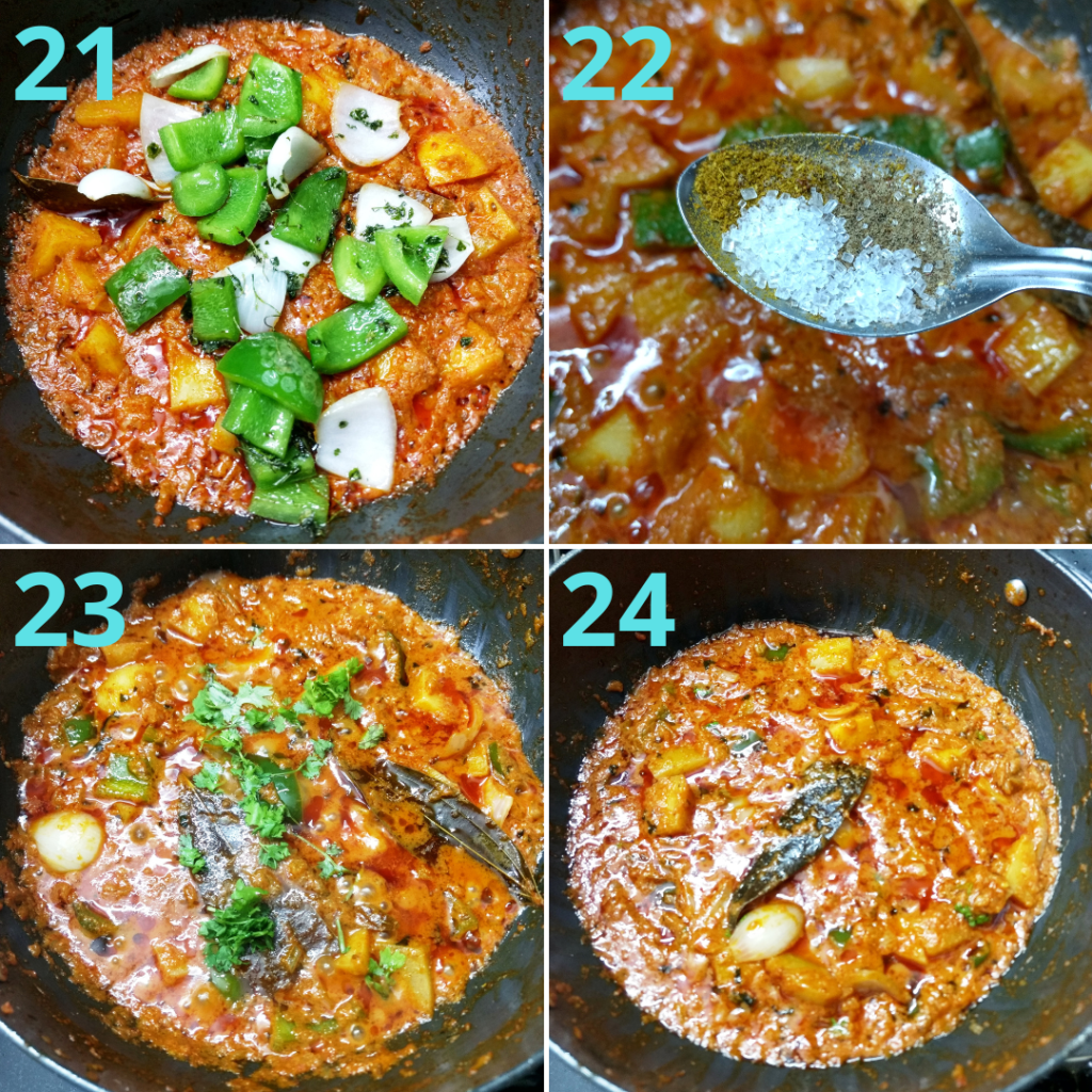 potato capsicum masala curry step 6