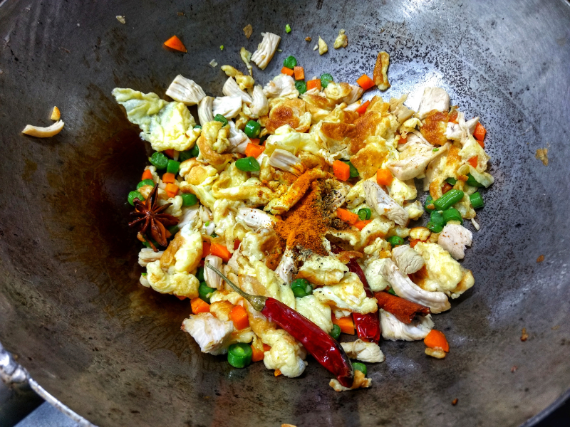 chicken singapore fried rice step 9