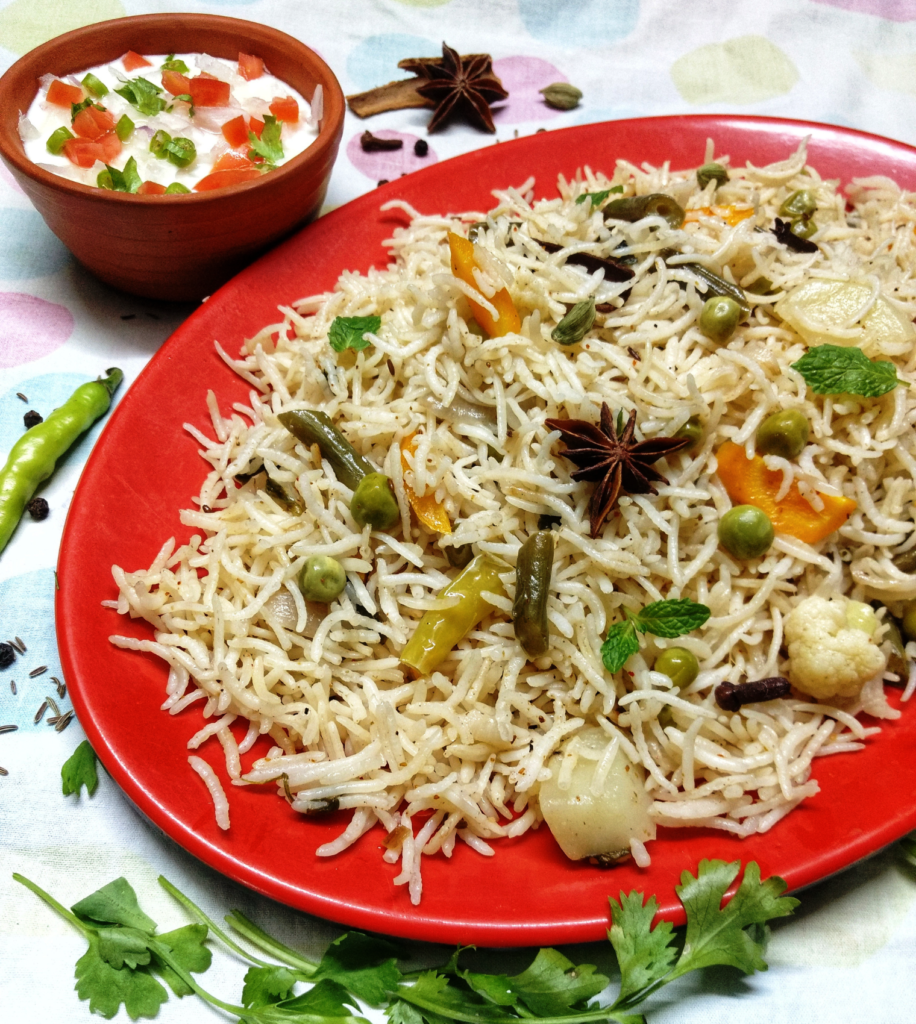 white veg pulao recipe