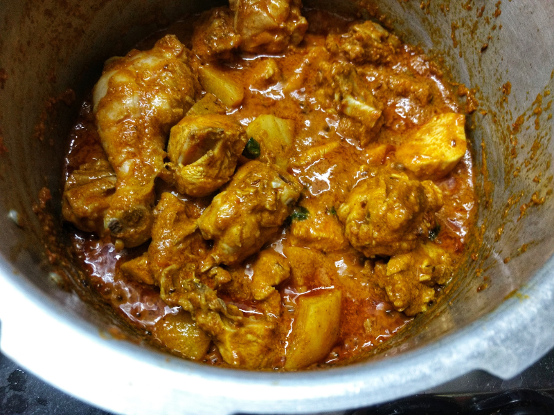 chicken kurma recipe step 16