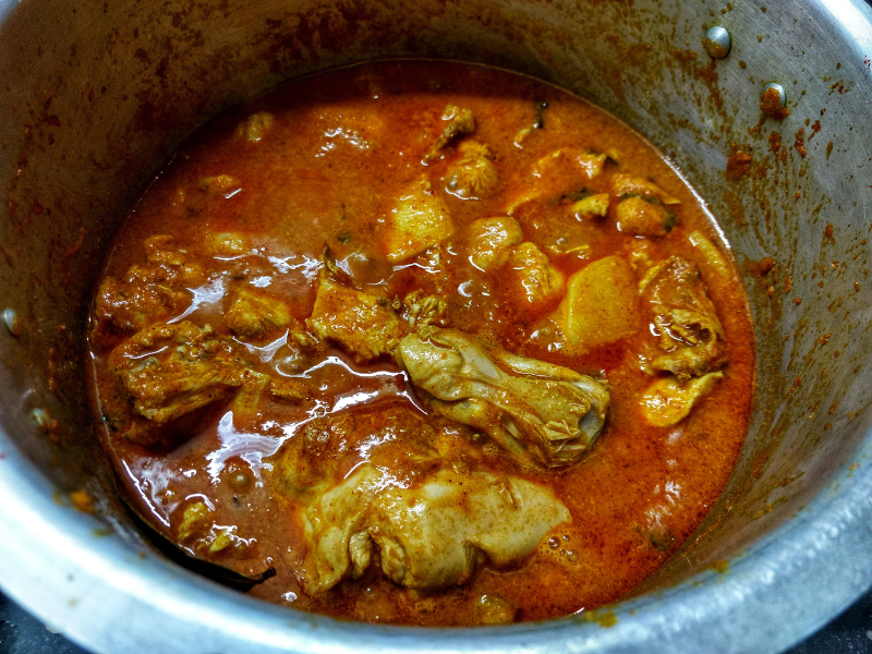 chicken kurma recipe step 17
