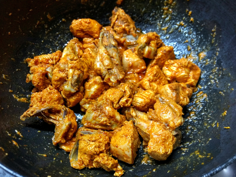 andhra chicken roast step 6