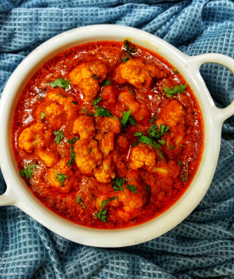 Dhaba style Cauliflower Tikka Masala Recipe