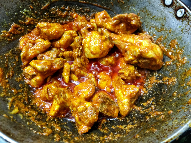 thick gravy chicken curry recipe step 15