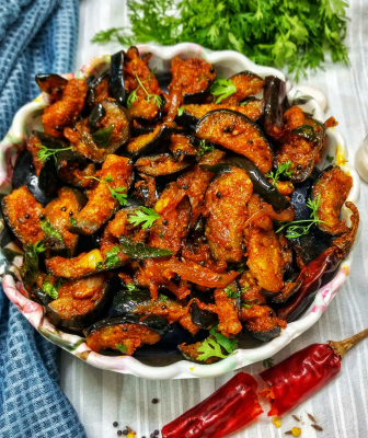 Easy Vankaya Vepudu Recipe | South Indian style Brinjal Fry